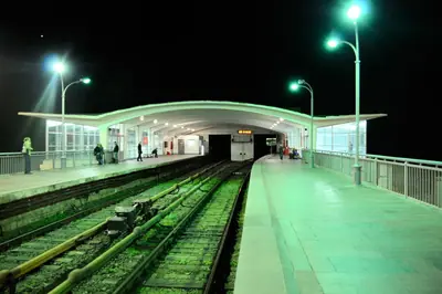 Archive: Dnipro metro station in Kyiv, 24 September 2012. Not the station or damage reported on 19 October 2026.