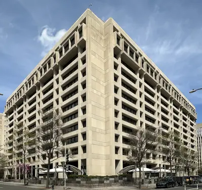 Archive: IMF headquarters, Washington, 31 March 2026. Context photograph, not the October research launch.