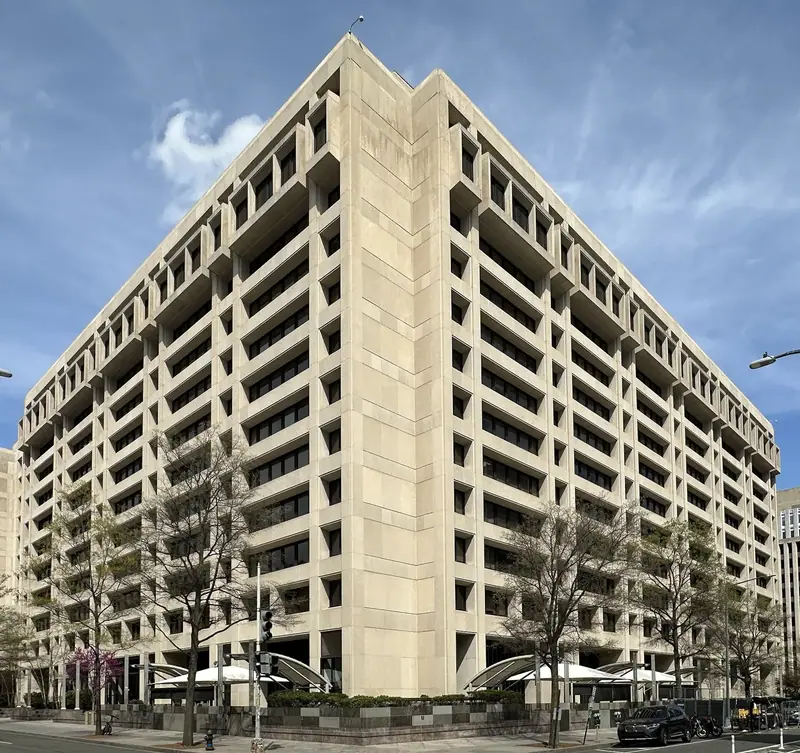 Archive: IMF headquarters, Washington, 31 March 2026. Context photograph, not the October research launch.