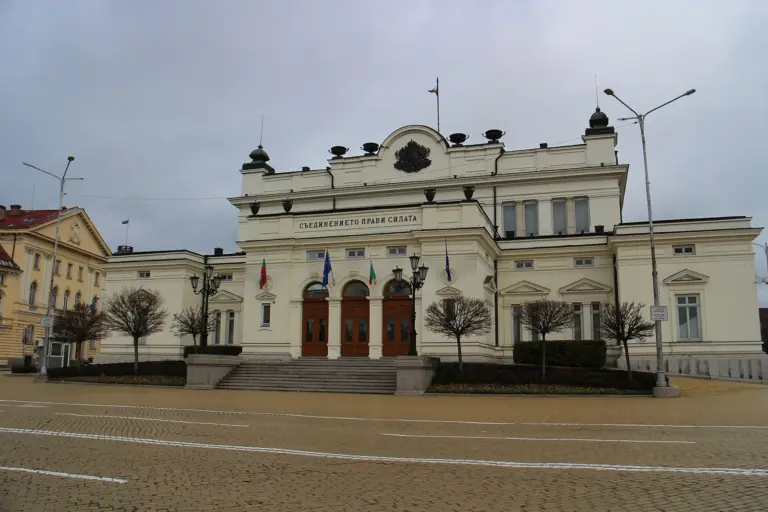 Historic National Assembly building in Sofia; archive, not a polling station or current parliamentary session.
