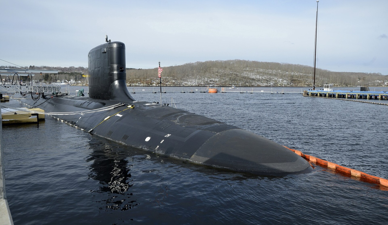 USS Colorado (SSN-788) в Гротън, Кънектикът, 15 март 2018 г. Архив на американския флот; не показва бъдещото разполагане в Австралия.