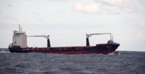 Контейнеровозът Reecon Whale в Черно море край Констанца, 17 октомври 2016 г. Илюстративен архив; това е друг кораб, а не CONTSHIP JET или атаката с дронове.