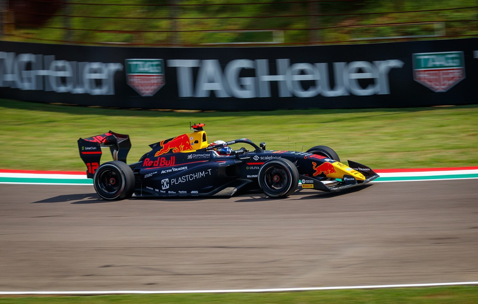 Nikola Tsolov driving the Campos Racing No. 12 Formula 3 car at Imola, 16 May 2025. Archive, not the Racing Bulls Formula 1 car or his 2026 Mexico session.