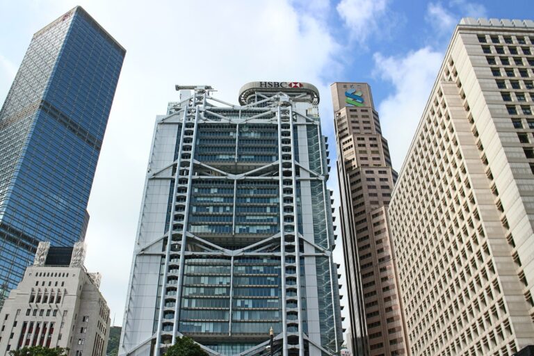 HSBC Main Building in Hong Kong, 8 August 2017. Archive corporate context.