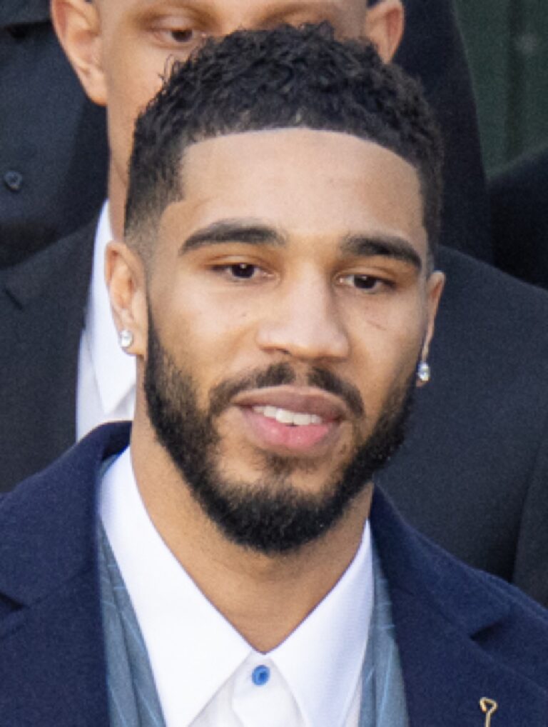 Jayson Tatum at the White House celebration of Boston’s championship, 21 November 2024. Archive portrait; not the Brooklyn game in October 2026.