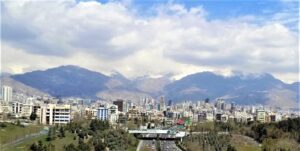Tehran skyline with the Alborz mountains, 1 April 2015. Illustrative archive; not the October 2026 diplomatic meeting.