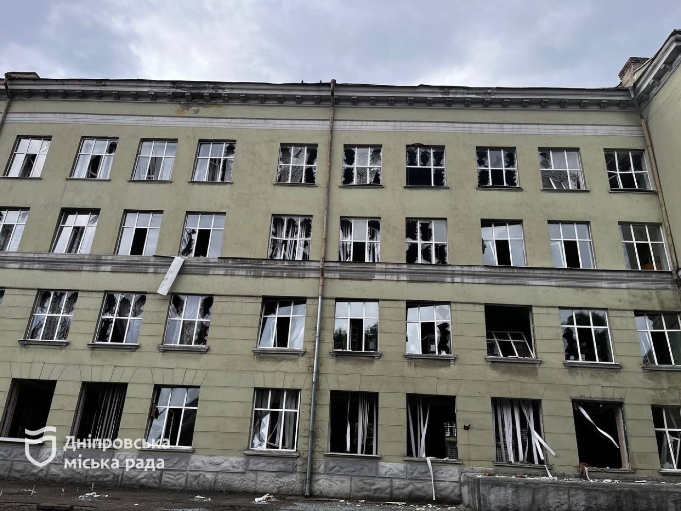 Dnipro Industrial Professional College after the 15 June 2026 attack; archive, not the attacks reported on 25 October