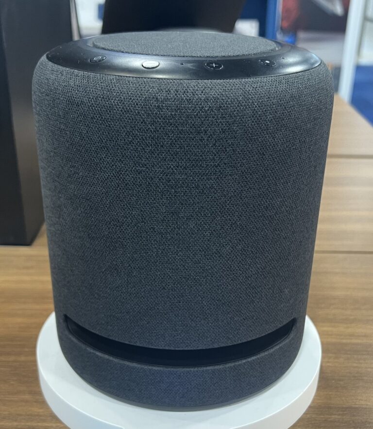 An earlier-generation Amazon Echo Studio speaker, 1 May 2023. Archive product context; not the new 2026 Home Camera model or Echo Time.