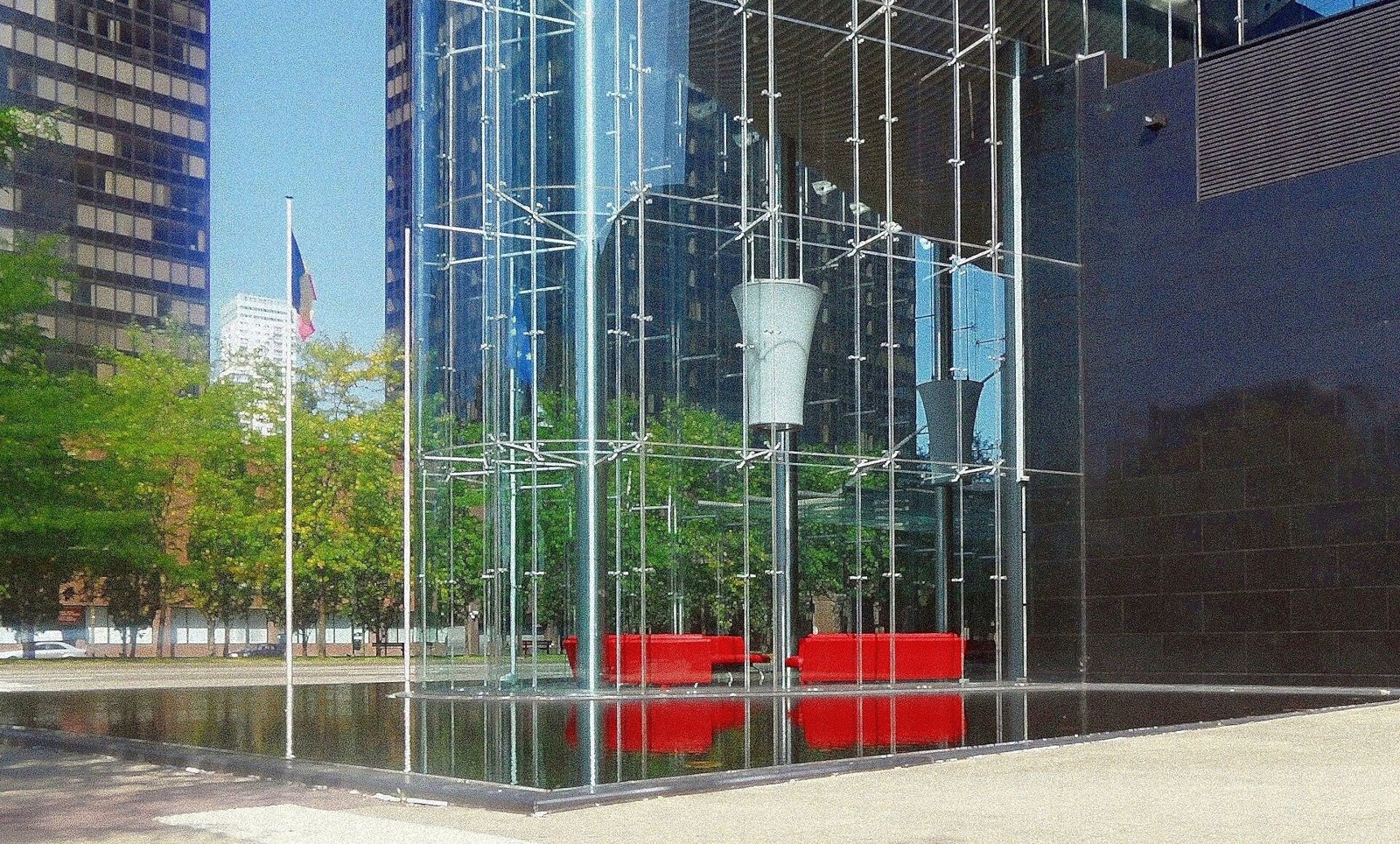 North Galaxy building detail, Brussels, 22 August 2015. Archive institutional exterior, not a photograph of the cyberattack.