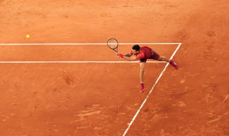 Novak Djokovic at Roland-Garros, 28 May 2024. Archive clay-court photograph, not the 2026 Basel tournament.