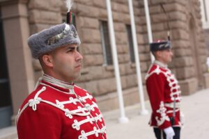 Гвардейци пред президентството в София, 29 април 2011 г.; архивен илюстративен кадър, не е от днешния изборен ден
