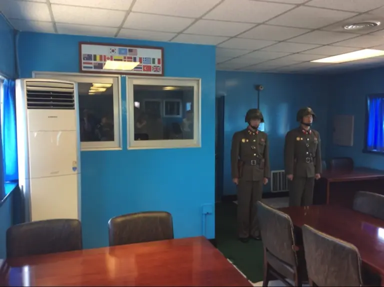 Archive photo: Panmunjom blue meeting house