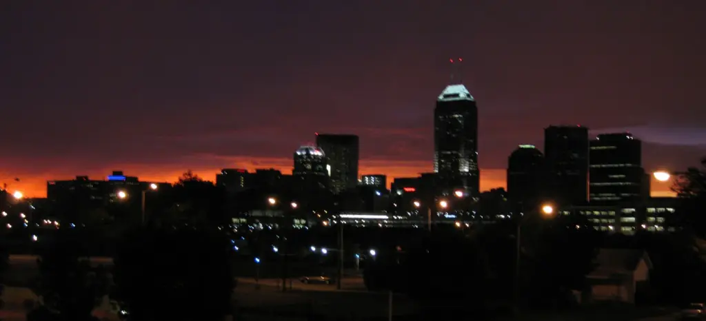 Indianapolis skyline; archive city view, not Elevance offices.