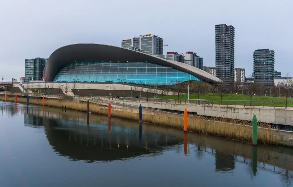 London Aquatics Centre exterior; archive, not the 2027 event.