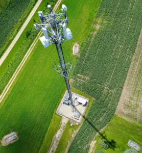 Cellular tower in Wisconsin, July 2024; illustrative archive photograph.
